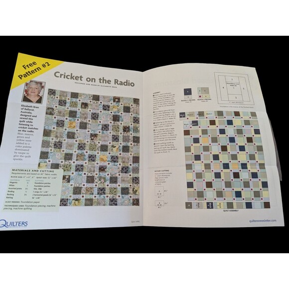 Sunkissed Blossoms Quilters Newsletter Cricket on the Radio Patterns Vintage 80s - Picture 3 of 3